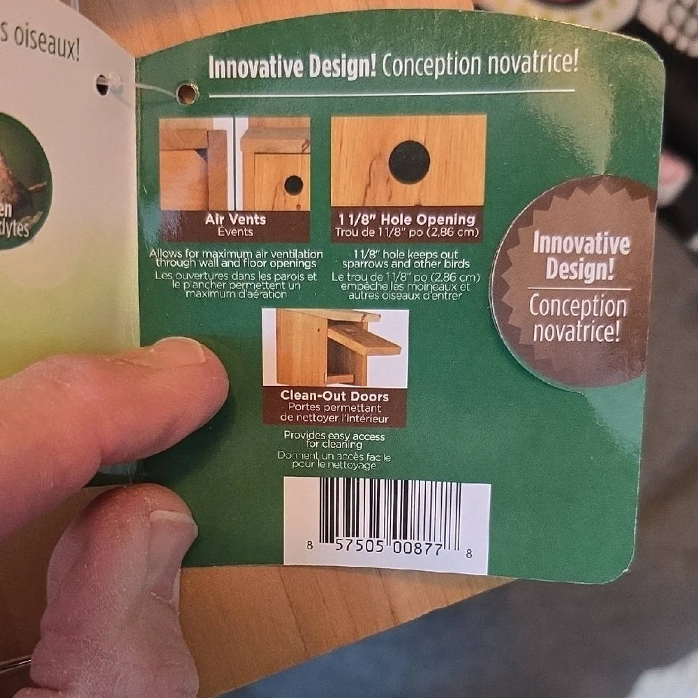 Natural Wood Bird House - Picture 4 of 4